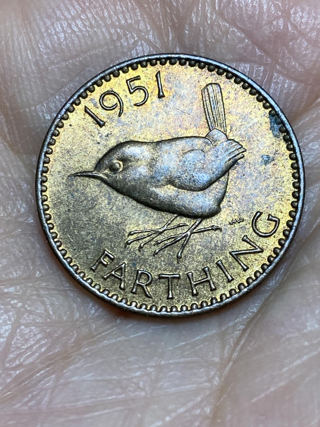 2025年第一百二十五场(总第一百五十一场）外国好品散币(免佣金) 英国🇬🇧1951年1法新(乔治六世第二版)