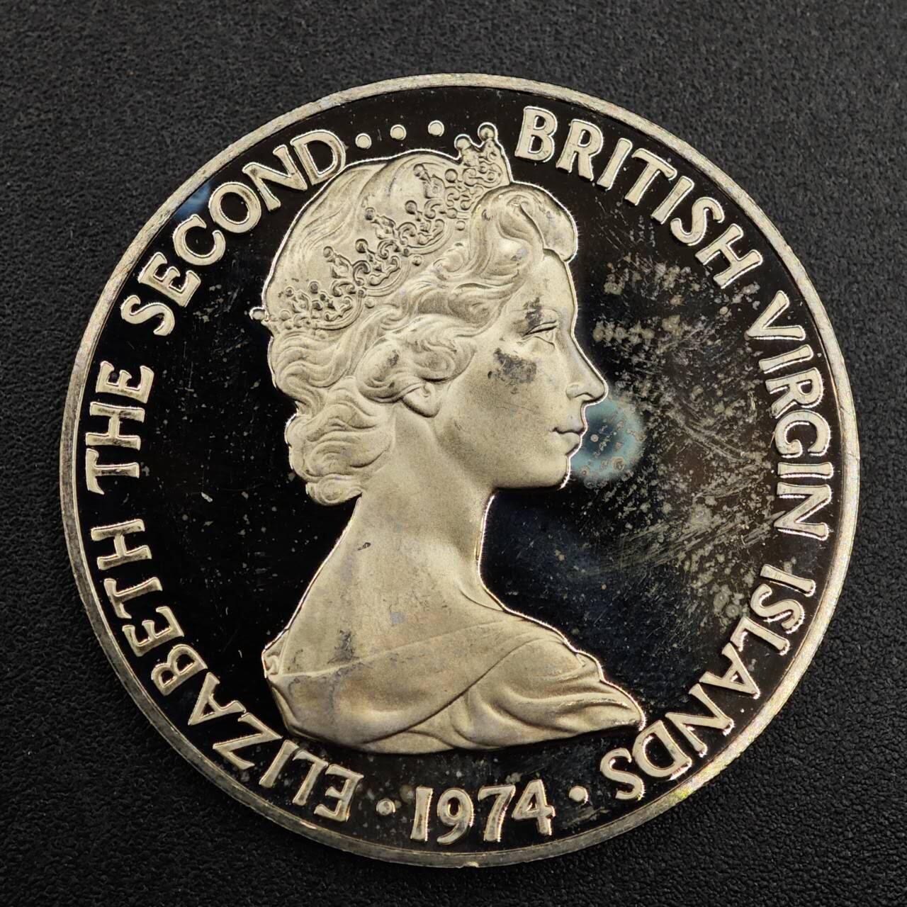 【淘币小摊】实时拍第七百九十二拍   散币场   满百包邮可预留二周 每周一统一发货   维尔京1974年50分精制镍币