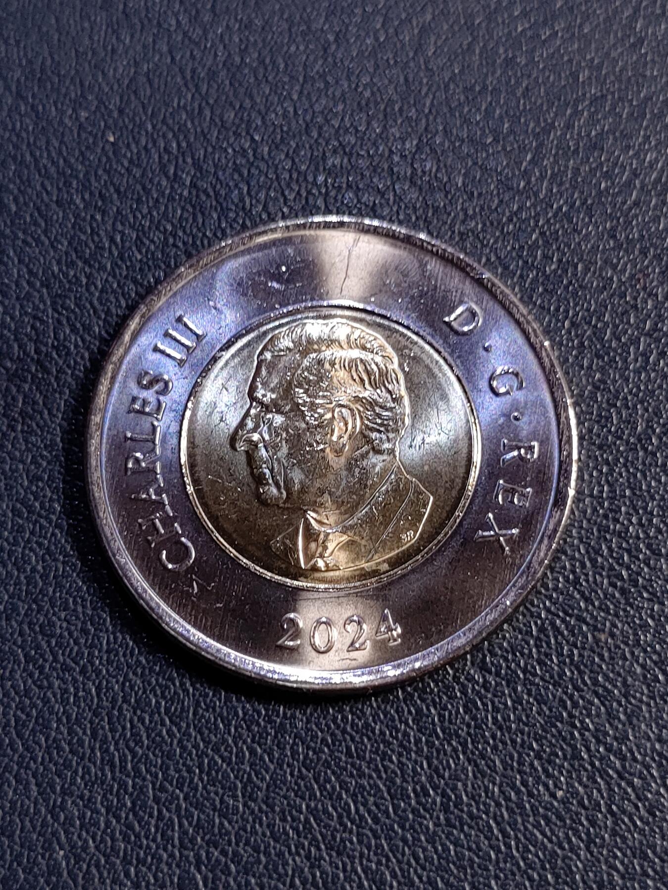 世界各国普、纪币捡漏专场(第十八场)  2024年加拿大皇家空军百年2加元双金属彩色版纪念币