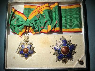 盛世勋华——号角文化勋章邮票专场拍卖第287期 - 埃及大十字级共和国勋章 带原盒 银质带厂标银标 非常少见