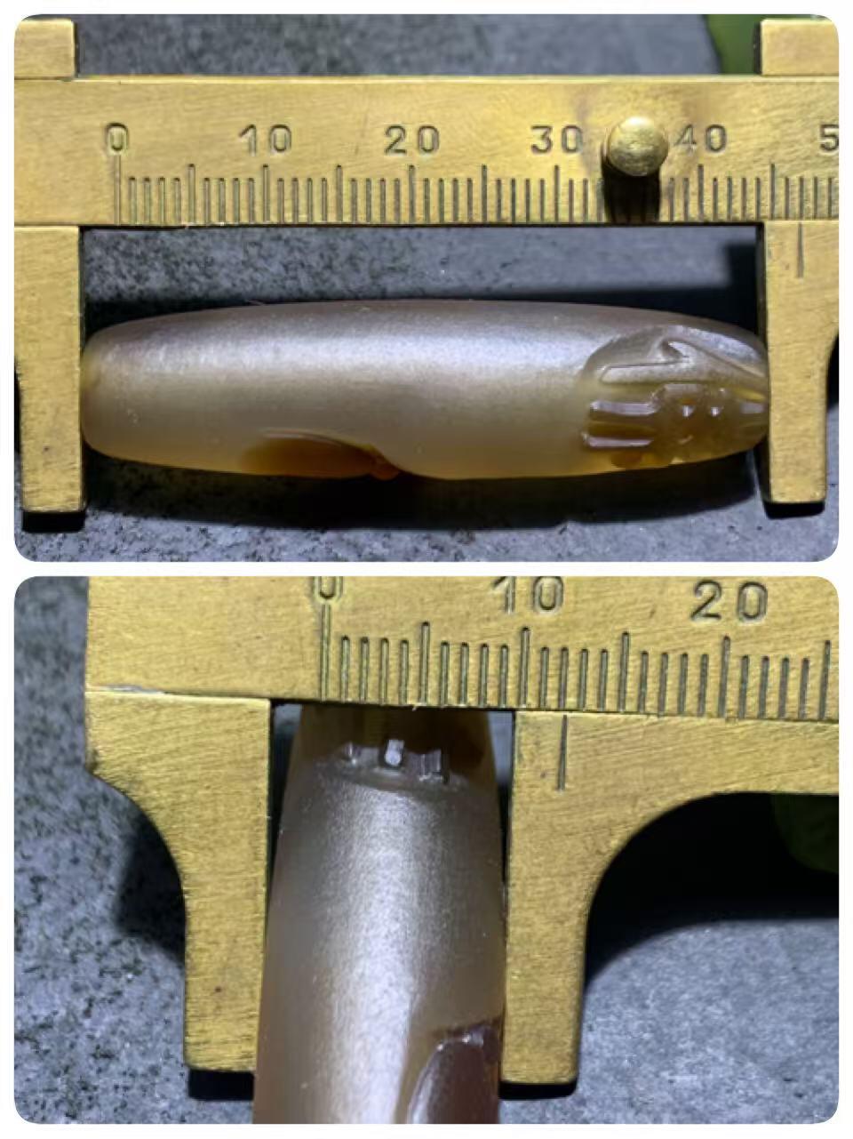 精美亚光高玉化海洋玉髓手工俏色巧雕一心向佛意境桶珠一个！