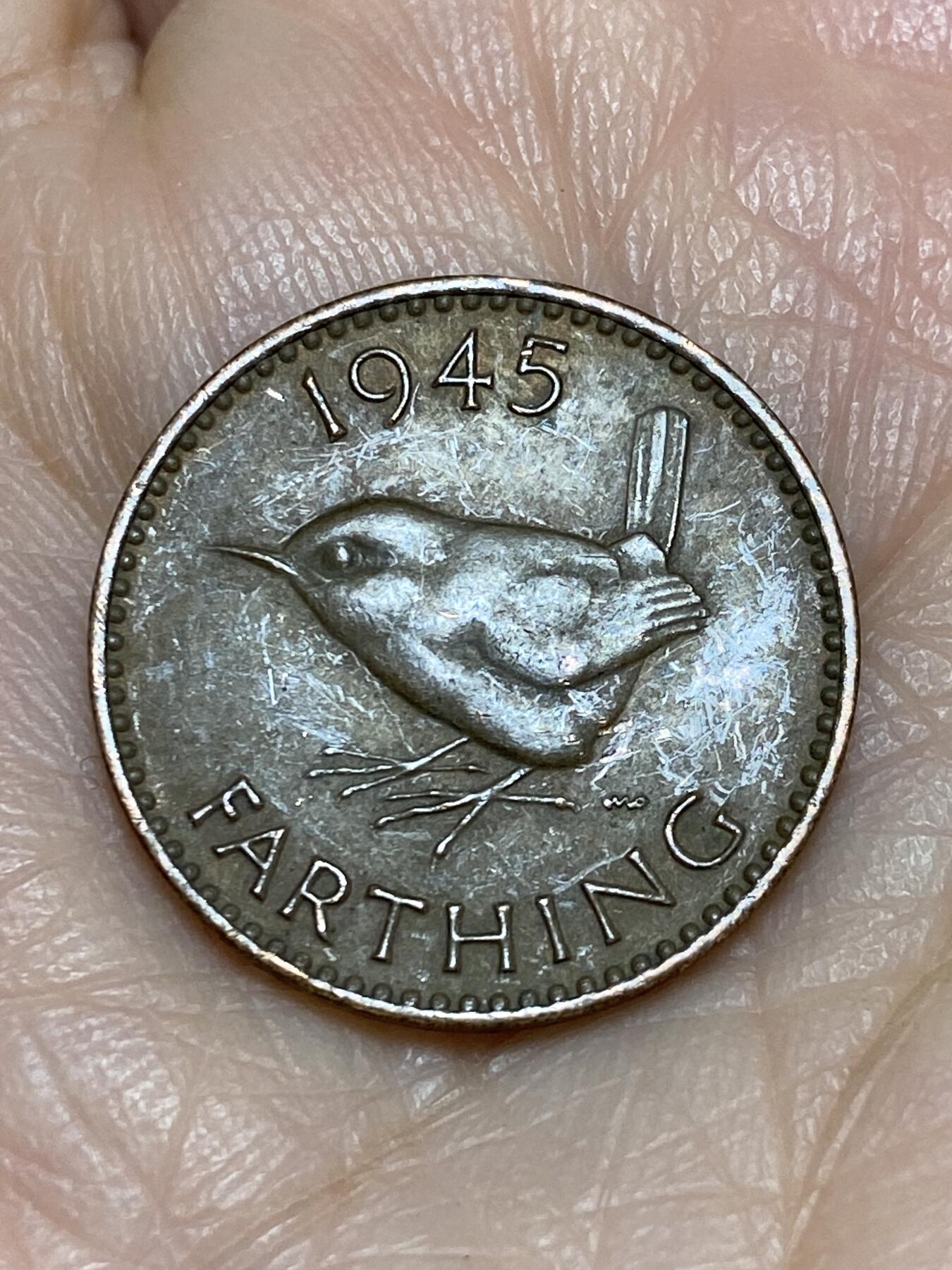 2025年第一百二十五场(总第一百五十一场）外国好品散币(免佣金) 英国🇬🇧1945年1法新(乔治六世第一版)