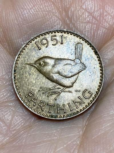 2025年第一百二十五场(总第一百五十一场）外国好品散币(免佣金) - 英国🇬🇧1951年1法新(乔治六世第二版)