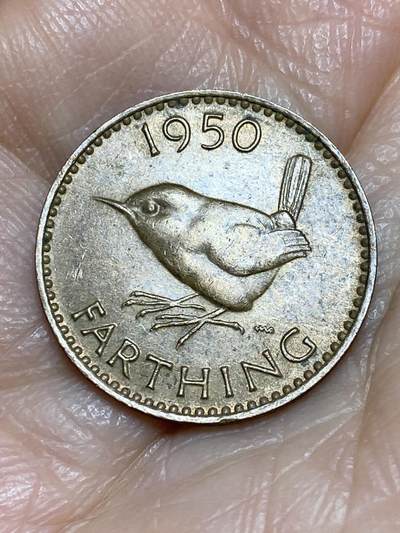 2025年第一百二十五场(总第一百五十一场）外国好品散币(免佣金) - 英国🇬🇧1950年1法新(乔治六世第二版)