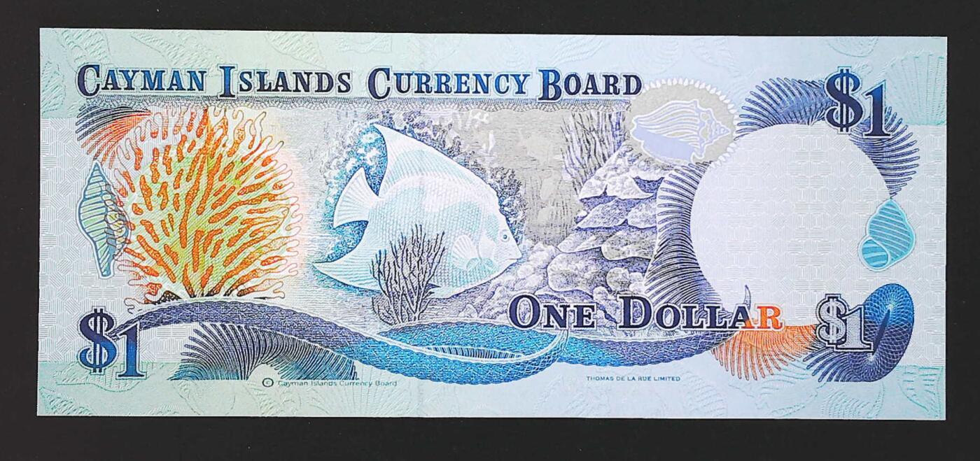 世界靓号纸钞第七十七期 1996年开曼群岛1元 全程无3457 豹子号888 尾16888 非常好的寓意 全新UNC