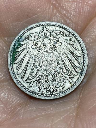 2025年第一百二十五场(总第一百五十一场）外国好品散币(免佣金) - 德意志帝国1899年5芬尼(威廉二世时期，A标柏林造)