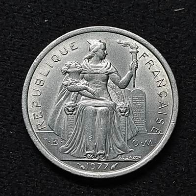 【全场包邮】纯粹捡漏拍476场（免费代拍第13场）调整中 - 法属波利尼西亚1977年好品2法郎