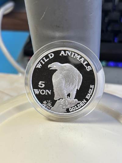 第181期拍卖 - 朝鲜2003年野生动物金雕999纯银20克纪念银币，999银