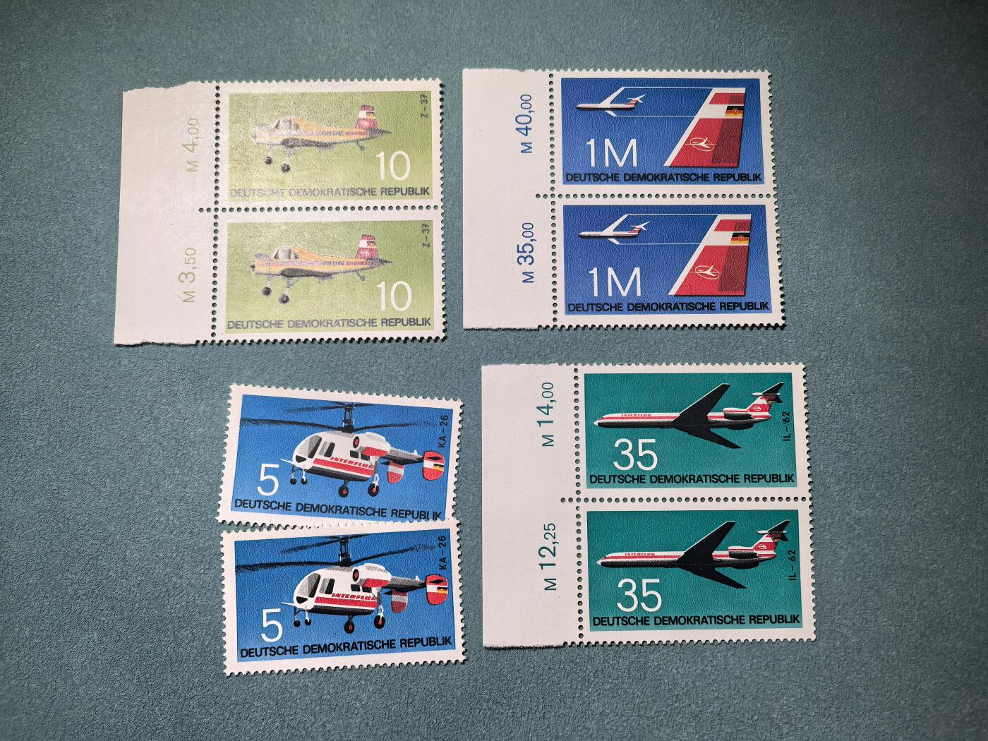 盛世勋华——号角文化勋章邮票专场拍卖第287期 东德邮政1969年发行 4全新票 苏联制造的飞机 2套