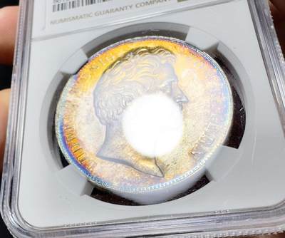 甄臻铺-世界币章拍卖（第38期）立冬小精品场，送拍享返佣金等优惠多多 NGC-UNCD 1840年德国巴伐利亚阿尔布雷希特·泰勒2泰勒银币 历史泰勒中的较少见品种 五彩包浆