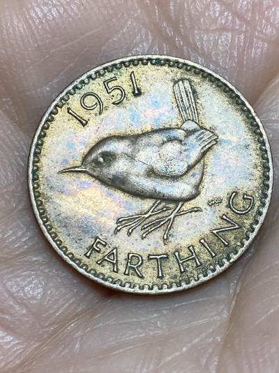 2025年第一百二十五场(总第一百五十一场）外国好品散币(免佣金) - 英国🇬🇧1951年1法新(乔治六世第二版)