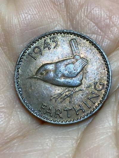 2025年第一百二十五场(总第一百五十一场）外国好品散币(免佣金) - 英国🇬🇧1943年1法新(乔治六世第一版)