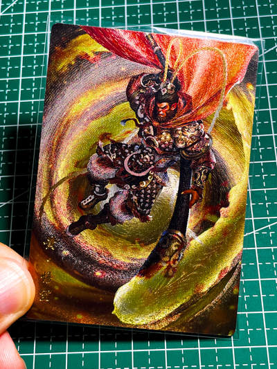 显眼宝36期 11月12日晚21:50截拍 佣金1起 可寄存～ - 杆子手绘 黄 孙悟空一枚 粗闪卡 63*88