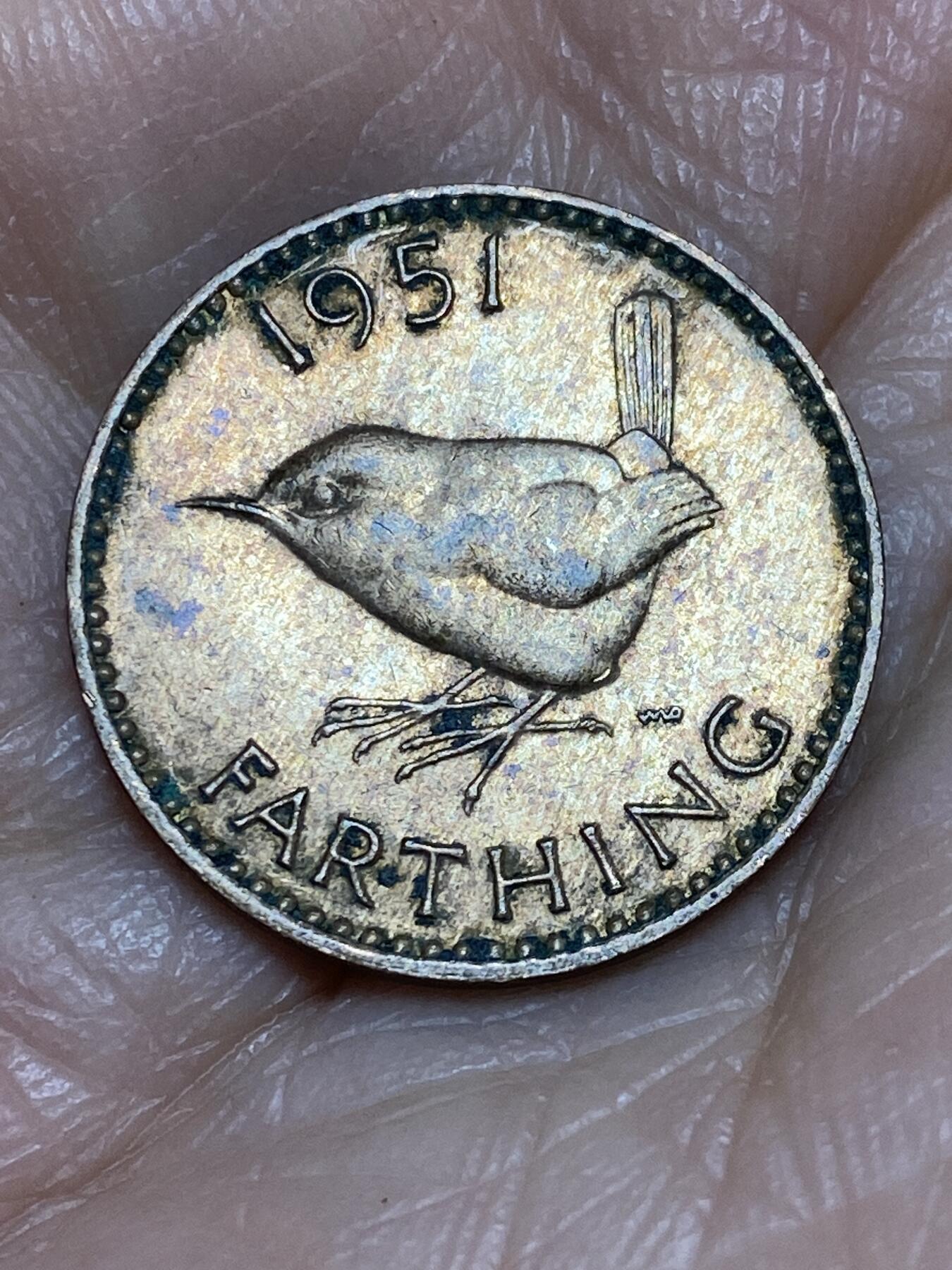 2025年第一百二十五场(总第一百五十一场）外国好品散币(免佣金) 英国🇬🇧1951年1法新(乔治六世第二版)