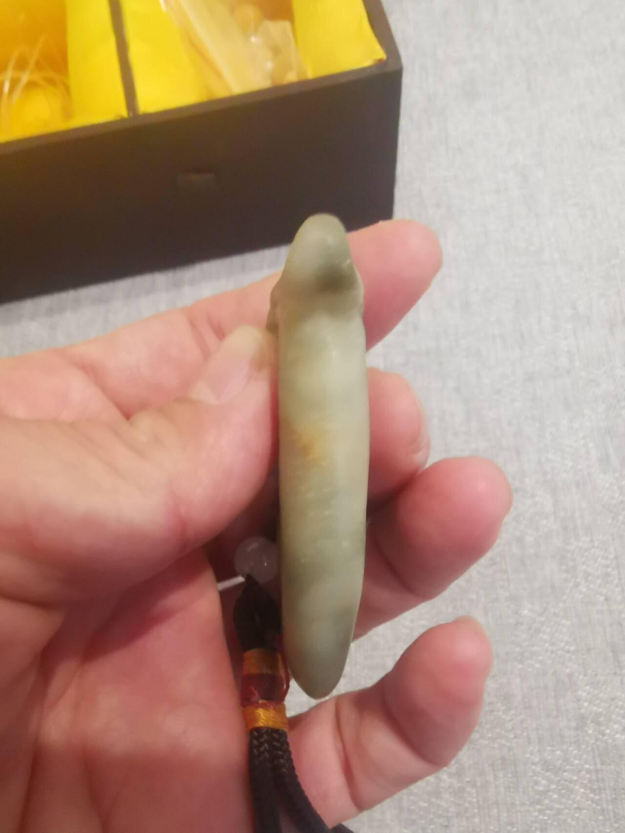 90年代岫玉手把件