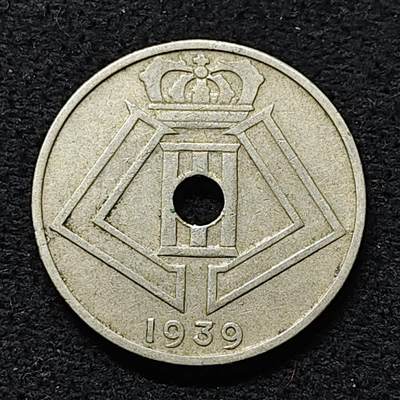 【全场包邮】纯粹捡漏拍476场（免费代拍第13场）调整中 - 比利时1939年25分镍币