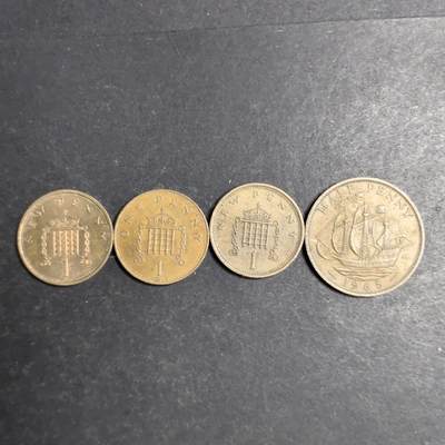 各国硬币第6期 无佣金 - 英国1便士4个