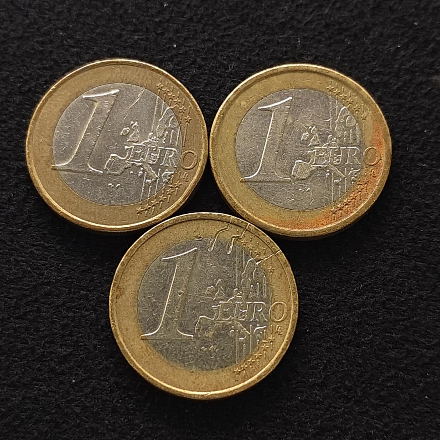 【全场包邮】纯粹捡漏拍476场（免费代拍第13场）调整中 欧洲各国各年份1欧元双色币3枚一组