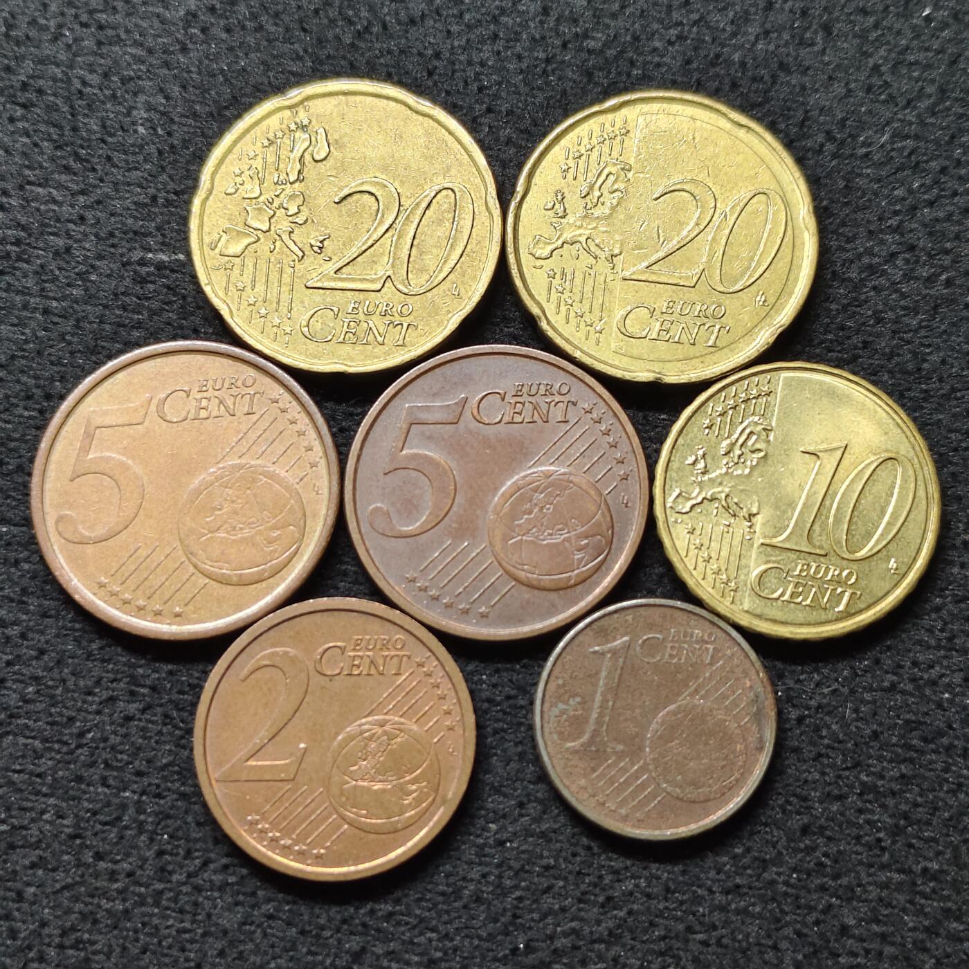 【全场包邮】纯粹捡漏拍476场（免费代拍第13场）调整中 欧洲各国各年份欧分散币7枚一组