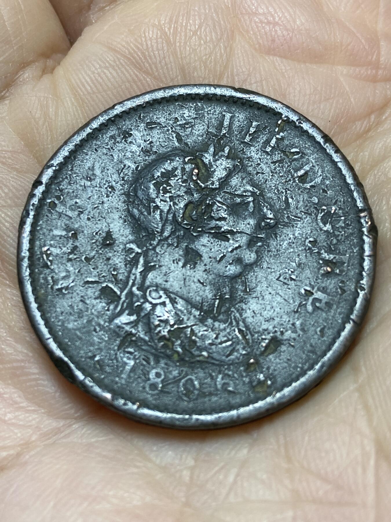 2025年第一百二十六场(总第一百五十二场）外国好品散币(免佣金) 英国🇬🇧1806年1便士(乔治三世时期)