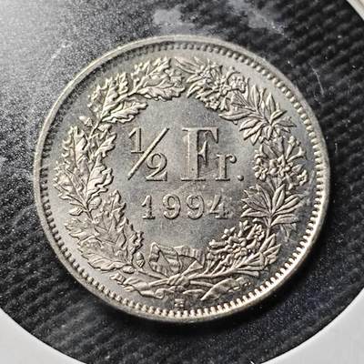 KK钱币收藏小铺  第367场  2月预留时间 周末发货 -  1994瑞士1/2法郎 好品