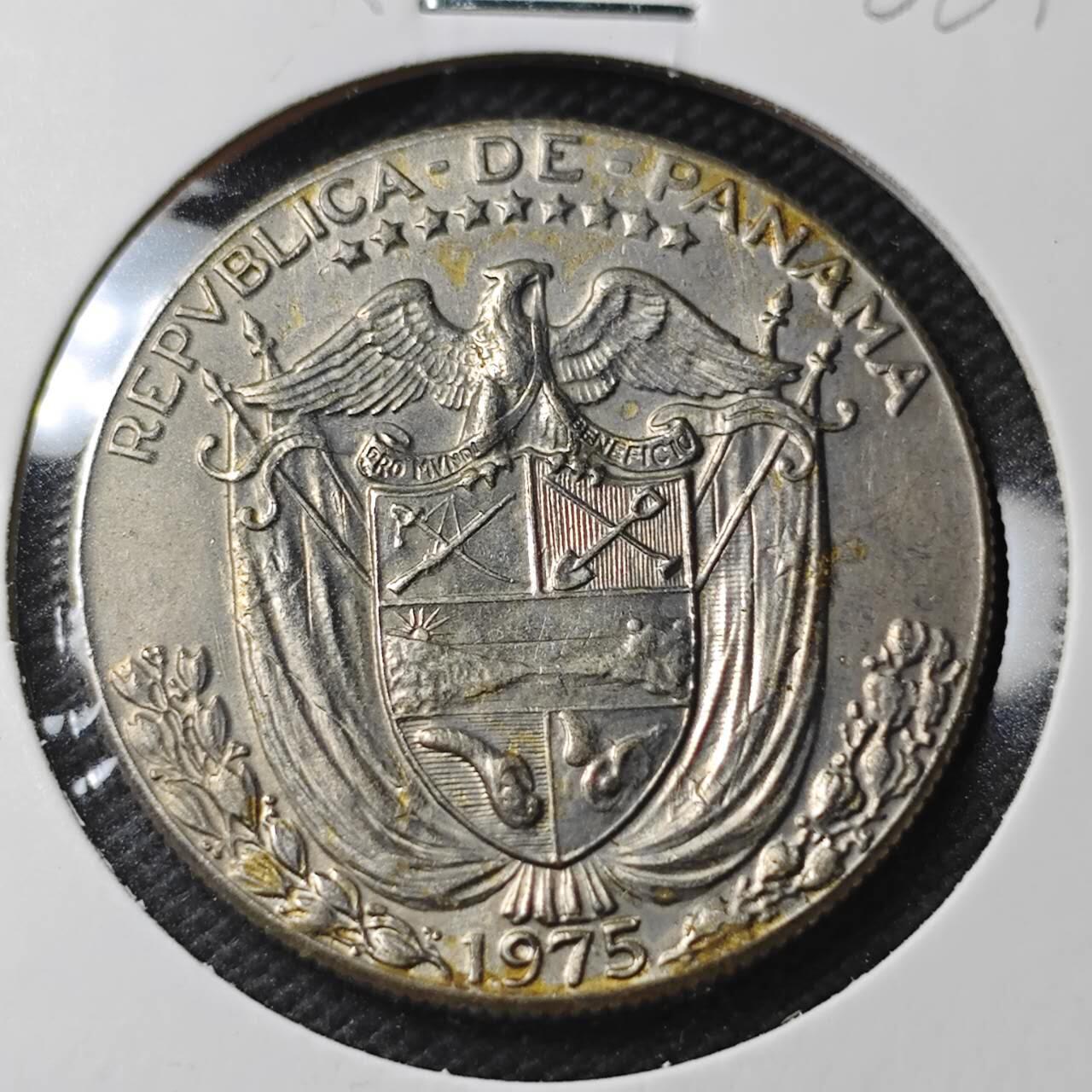KK钱币收藏小铺  第366场  2月预留时间 周末发货  1975巴拿马1/2巴波亚