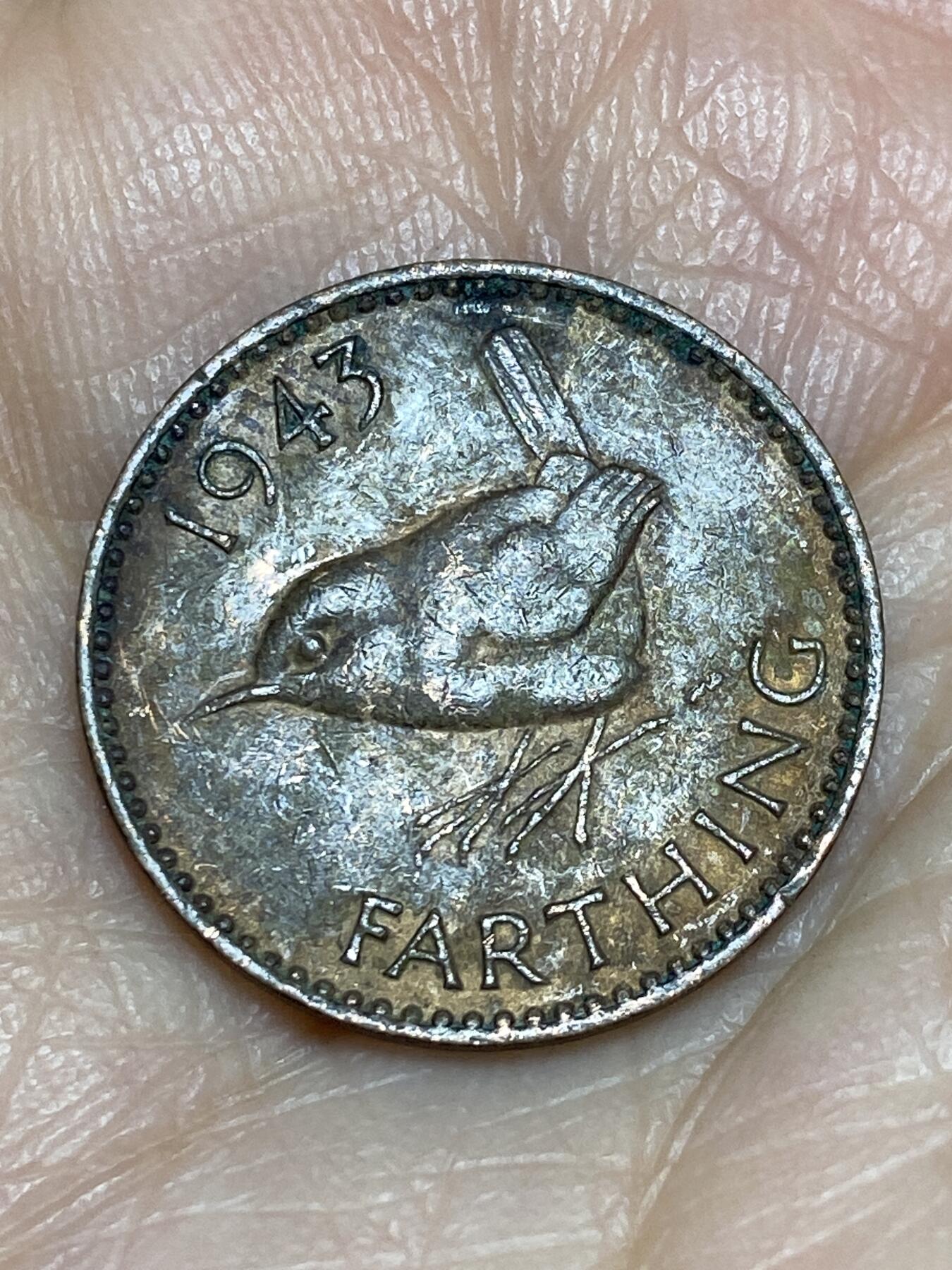 2025年第一百二十五场(总第一百五十一场）外国好品散币(免佣金) 英国🇬🇧1943年1法新(乔治六世第一版)