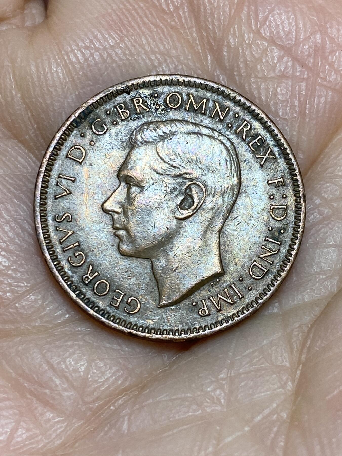 2025年第一百二十五场(总第一百五十一场）外国好品散币(免佣金) 英国🇬🇧1943年1法新(乔治六世第一版)