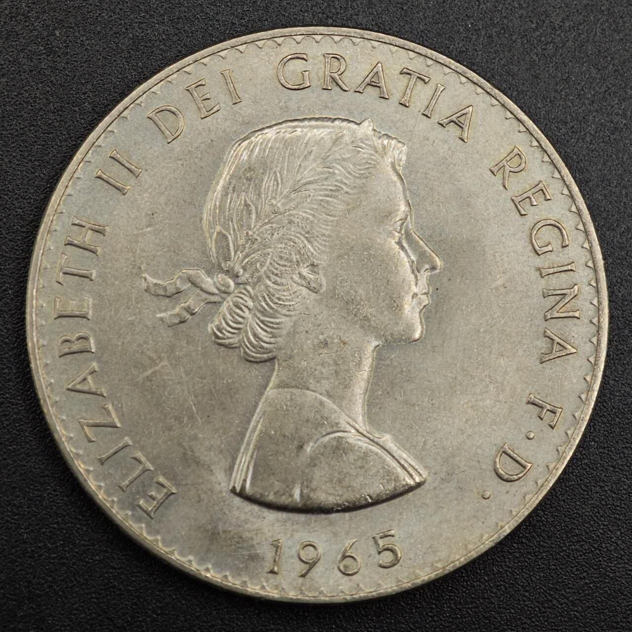 【淘币小摊】实时拍第七百九十二拍   散币场   满百包邮可预留二周 每周一统一发货   英国1965年丘吉尔克朗纪念币