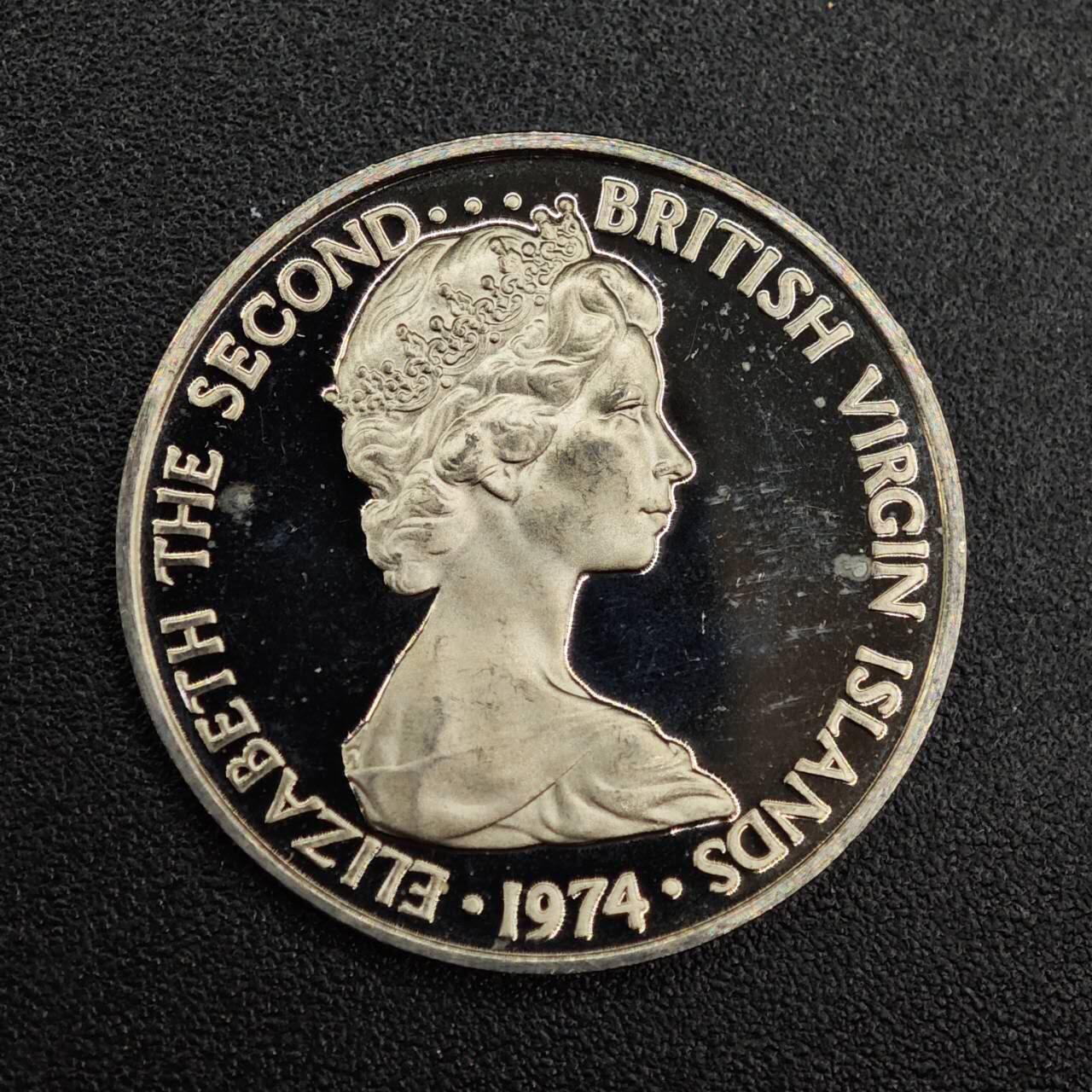 【淘币小摊】实时拍第七百九十二拍   散币场   满百包邮可预留二周 每周一统一发货   维尔京1974年5分精制镍币