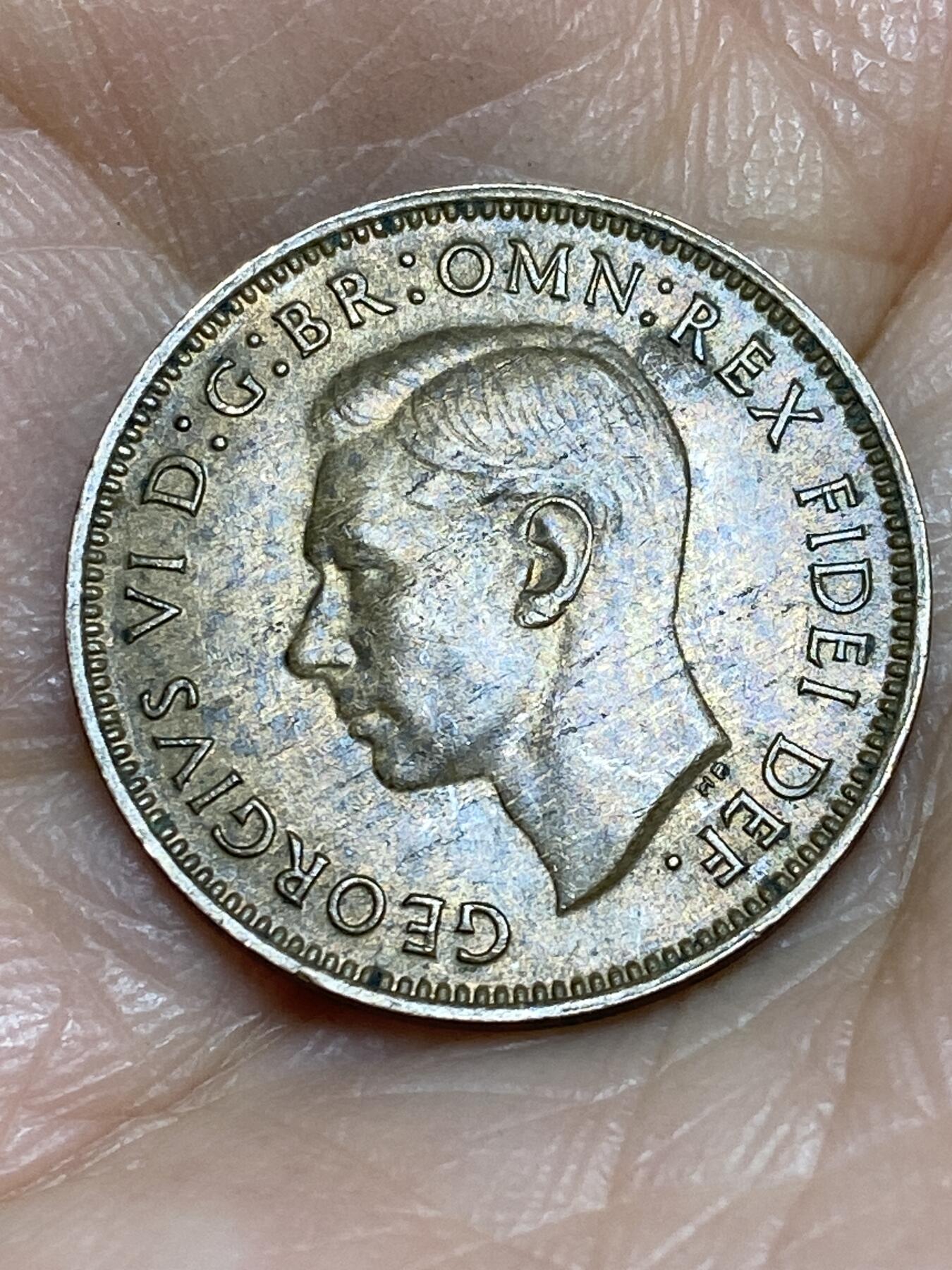 2025年第一百二十五场(总第一百五十一场）外国好品散币(免佣金) 英国🇬🇧1950年1法新(乔治六世第二版)