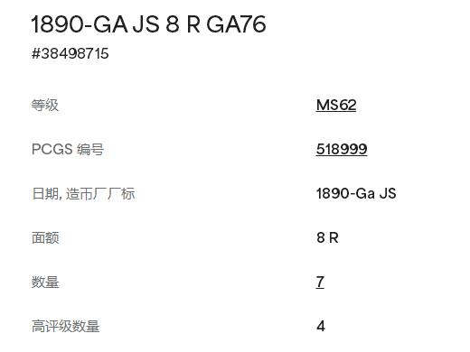 【Blue Auction】世界纸币精拍第748期——18级TOP拍卖/信誉/品质/专业/高效💫 【仅4枚更高分】墨西哥 1890年 瓜达拉哈拉造币厂 8R 花边鹰洋大银币 PCGS MS62  雄鹰叼蛇立于仙人掌经典图案  自由帽与光柱 底板丝滑 细节清晰 尤其是鹰羽非常漂亮 （9年前一枚同款拍了446美金 如今价值更高）