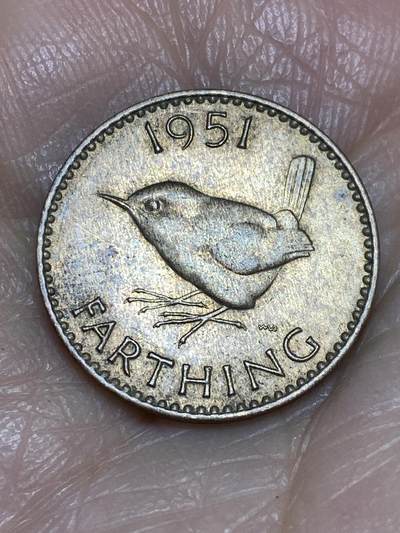 2025年第一百二十五场(总第一百五十一场）外国好品散币(免佣金) - 英国🇬🇧1951年1法新(乔治六世第二版)