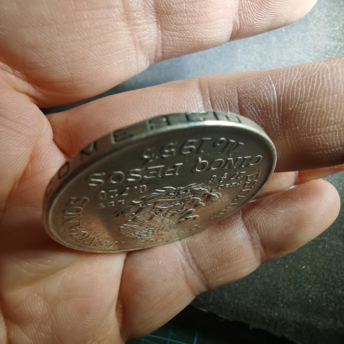 沼泽如烟--第895场 墨西哥1972年5比索银币27.77克成色0.720