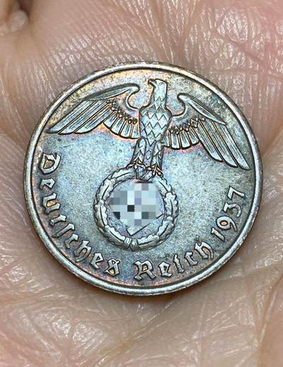 2025年第一百二十五场(总第一百五十一场）外国好品散币(免佣金) - 德意志第三帝国1937年2芬尼(A标柏林造)