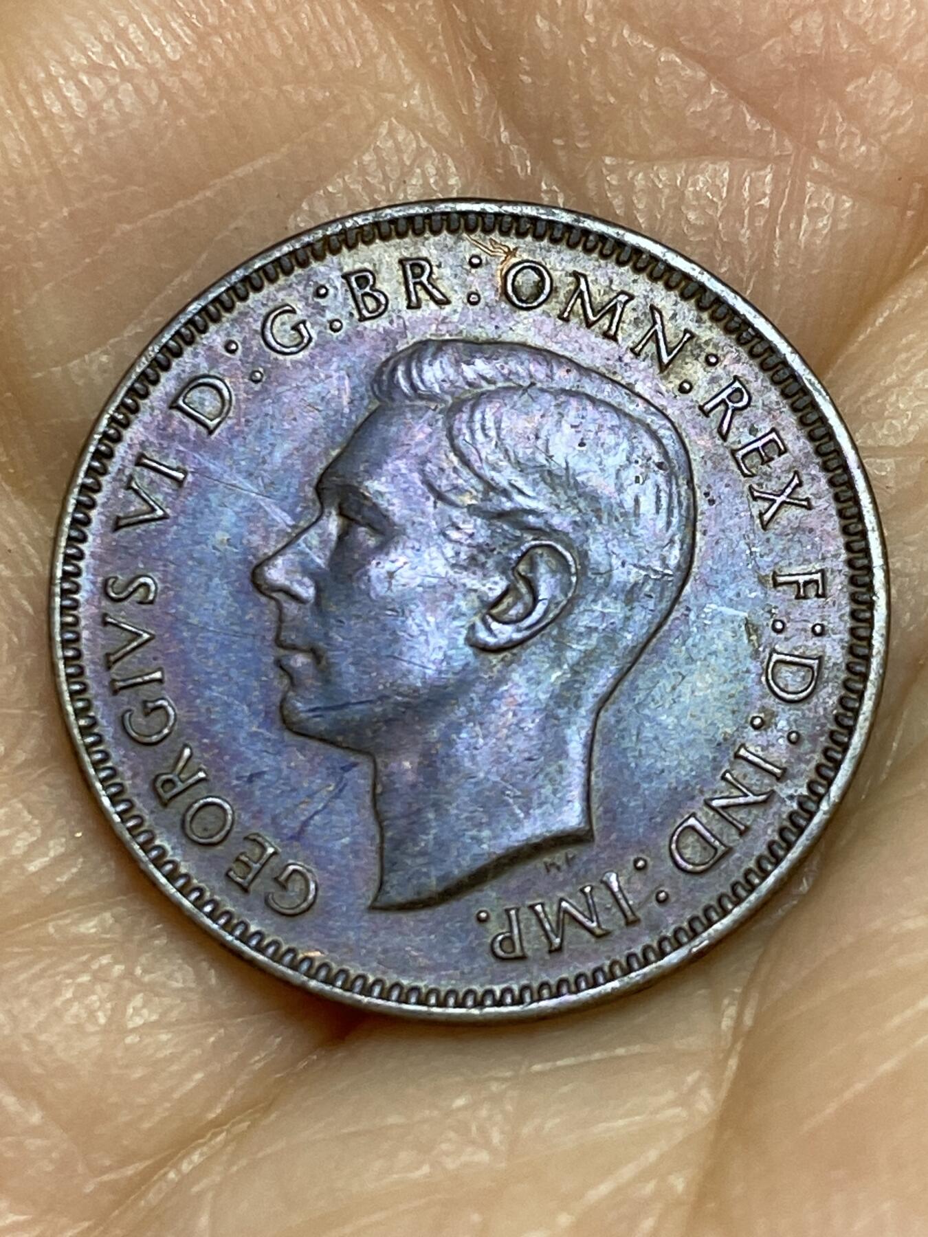 2025年第一百二十五场(总第一百五十一场）外国好品散币(免佣金) 英国🇬🇧1944年1法新(乔治六世第一版)