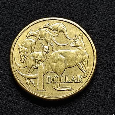 【全场包邮】纯粹捡漏拍476场（免费代拍第13场） - 澳大利亚1984年发行首年独立版袋鼠1元（1985年启用新版女王头像）