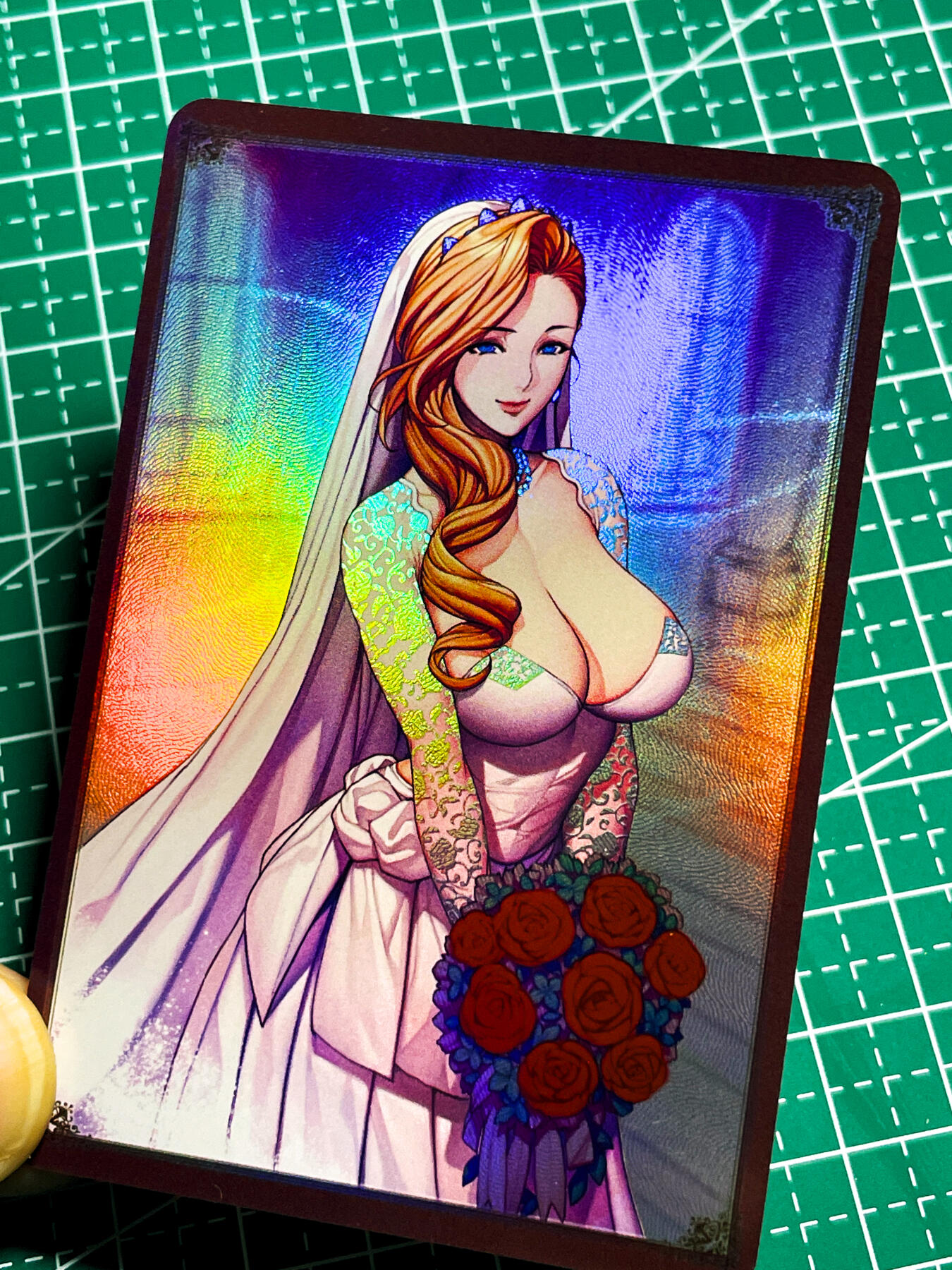 显眼宝36期 11月12日晚21:50截拍 佣金1起 可寄存～ 织田花嫁 超漂亮 折光彩闪 小卡尺寸一枚 