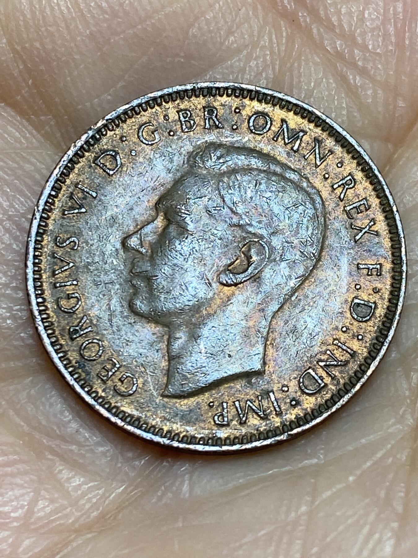 2025年第一百二十五场(总第一百五十一场）外国好品散币(免佣金) 英国🇬🇧1944年1法新(乔治六世第一版)