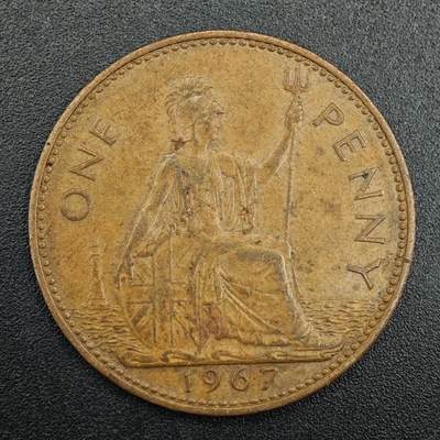 【淘币小摊】实时拍第七百九十二拍   散币场   满百包邮可预留二周 每周一统一发货   - 英国1967年一便士铜币