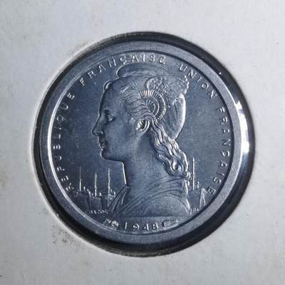 沼泽如烟--第896场 - 法属赤道非洲1948年1法郎