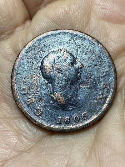2025年第一百二十六场(总第一百五十二场）外国好品散币(免佣金) - 英国🇬🇧1806年半便士(乔治三世时期)