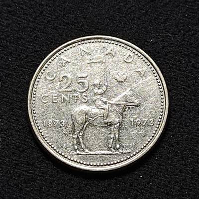 【全场包邮】纯粹捡漏拍476场（免费代拍第13场）调整中 - 加拿大1973年25分皇家骑警100周年纪念币
