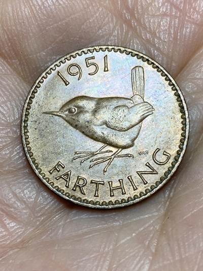 2025年第一百二十五场(总第一百五十一场）外国好品散币(免佣金) - 英国🇬🇧1951年1法新(乔治六世第二版)