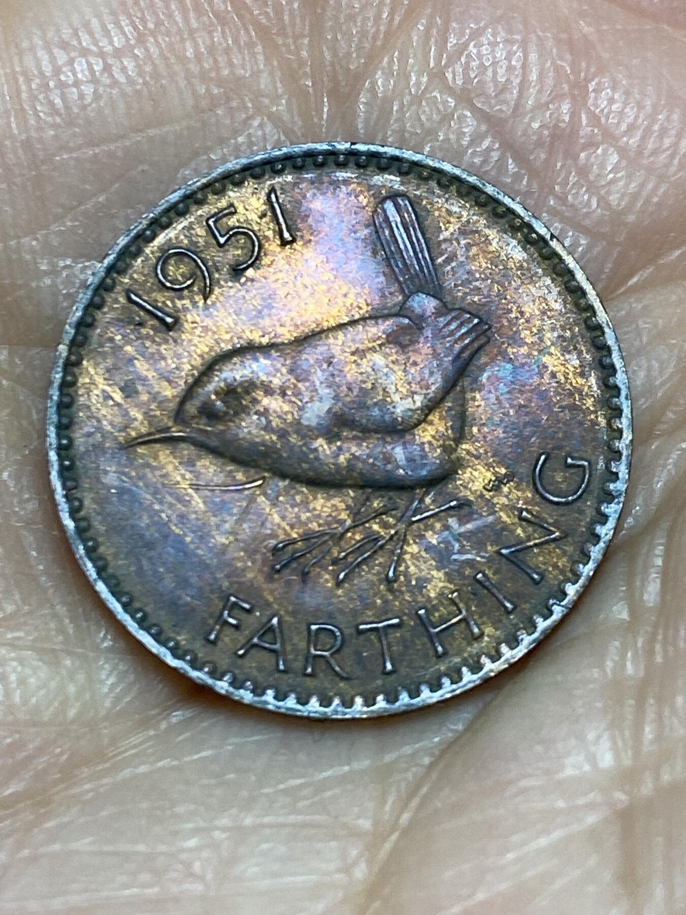 2025年第一百二十五场(总第一百五十一场）外国好品散币(免佣金) 英国🇬🇧1951年1法新(乔治六世第二版)