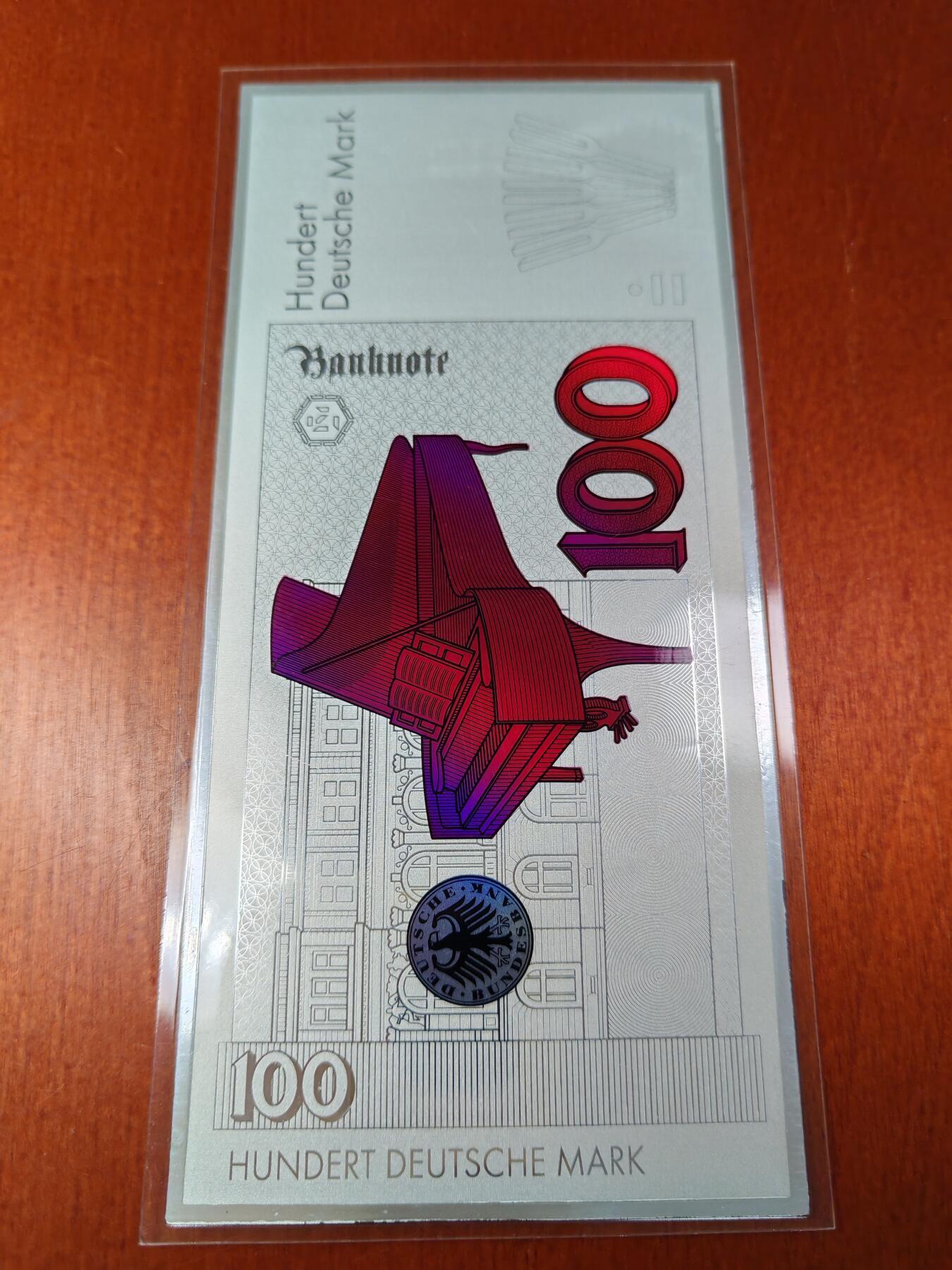 长老汇蛇年精选第七十一场拍卖 198X-199X西德马克彩色银钞8枚全套，5马克到1000马克，110克999银，稀见!