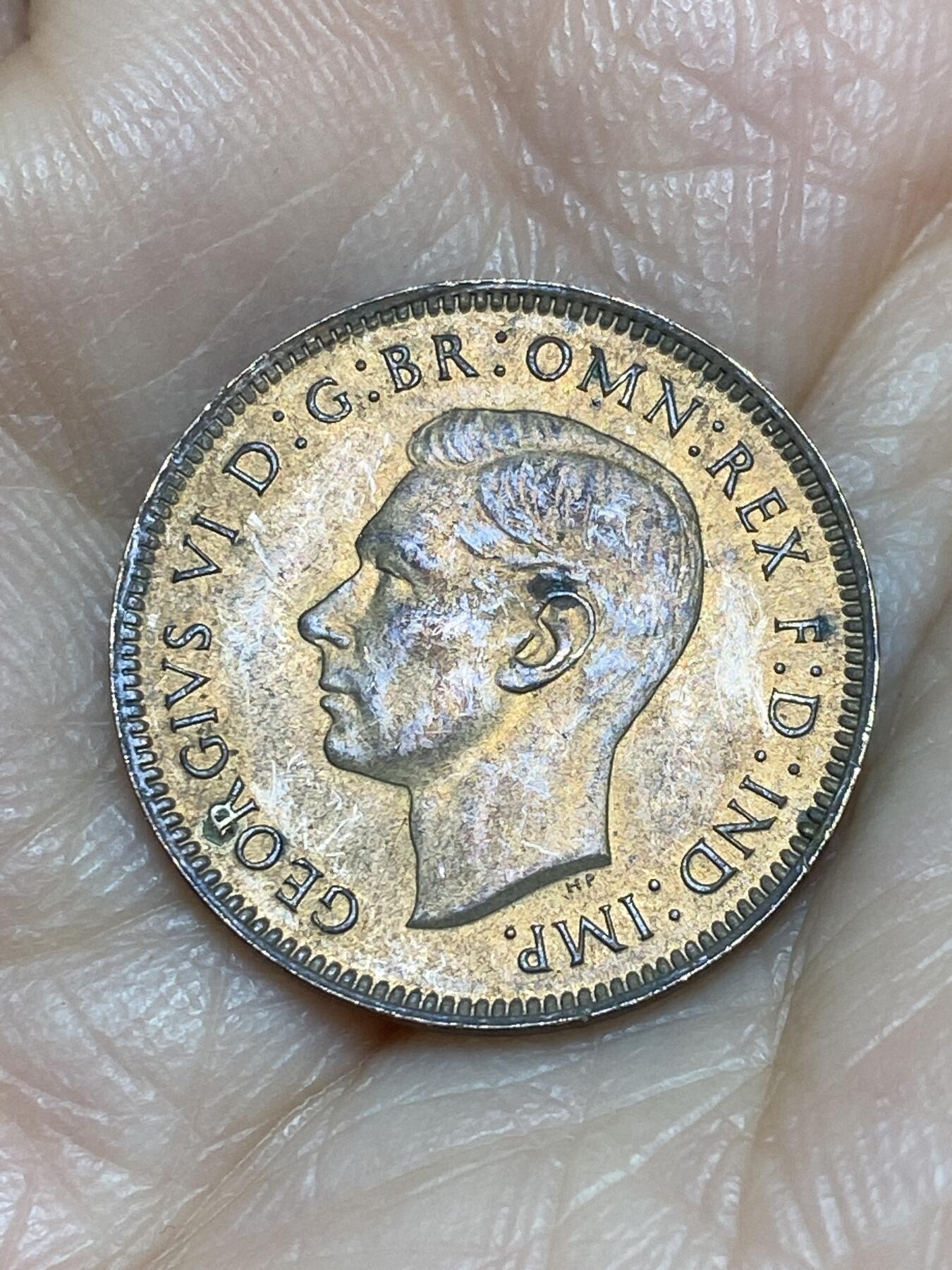 2025年第一百二十五场(总第一百五十一场）外国好品散币(免佣金) 英国🇬🇧1945年1法新(乔治六世第一版)