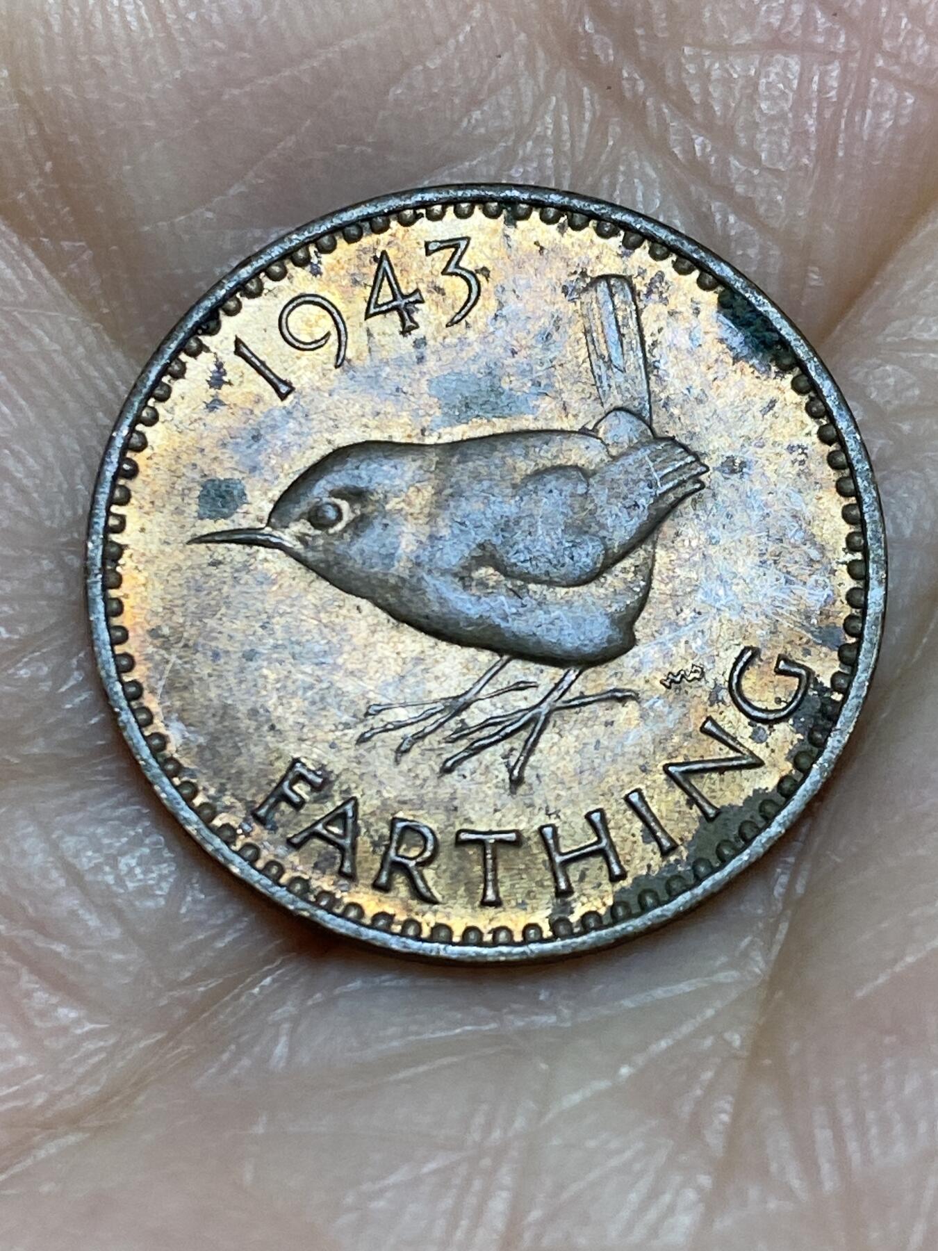 2025年第一百二十五场(总第一百五十一场）外国好品散币(免佣金) 英国🇬🇧1943年1法新(乔治六世第一版)