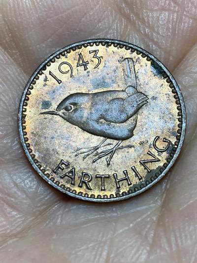 2025年第一百二十五场(总第一百五十一场）外国好品散币(免佣金) - 英国🇬🇧1943年1法新(乔治六世第一版)