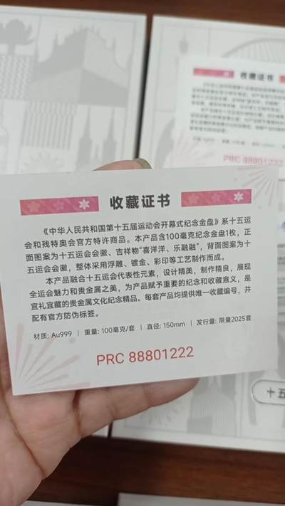 第十五届全运会金银盘 - 第十五届全运会金银盘